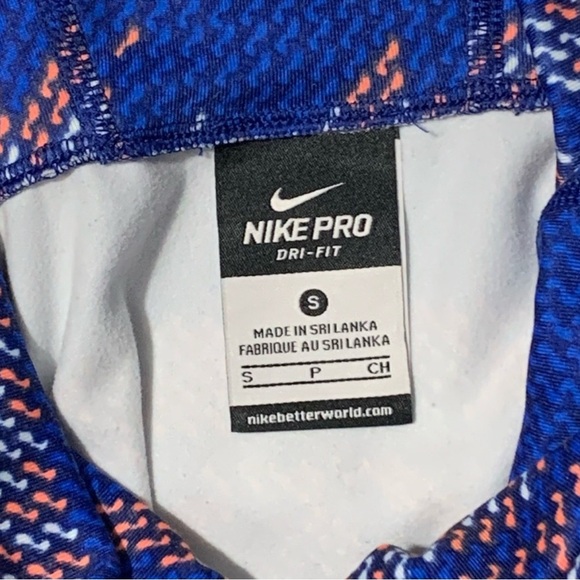 Nike Pro‎ Dri Fit Women’s Blue Long Sleeve cowl Neck Running Top Size Small - Picture 6 of 6